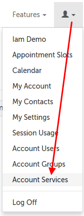 Account Services option
